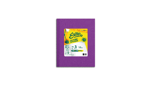[100949] CUADERNO EXITO E3 FORRADO 100H LILA RAYADO