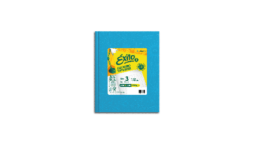 [100953] CUADERNO EXITO E3 FORRADO 100H CELESTE RAYADO