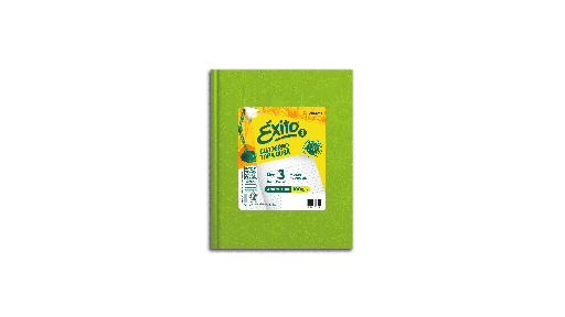 [100957] CUADERNO EXITO E3 FORRADO 100H VERDE MZN RAYADO