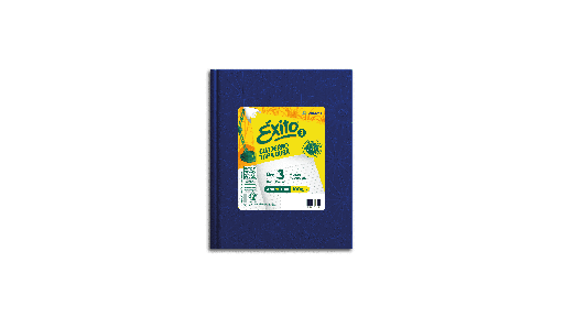 [100959] CUADERNO EXITO E3 FORRADO 100H AZUL RAYADO