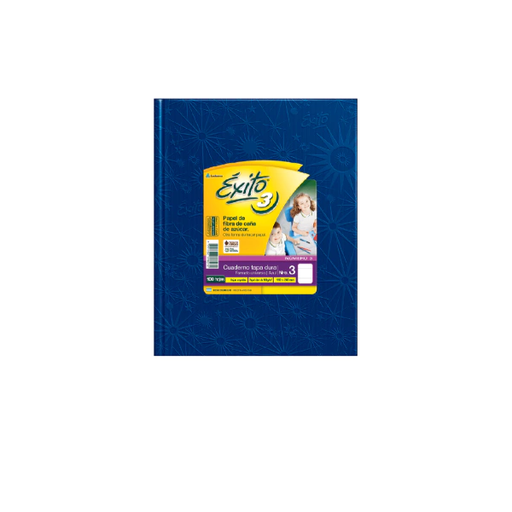 [100959] CUADERNO EXITO E3 FORRADO 100H AZUL RAYADO