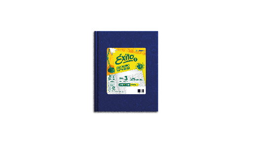 [100961] CUADERNO EXITO E3 FORRADO 100H AZUL CUADRICULADO