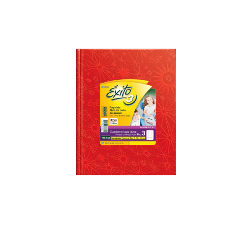[100965] CUADERNO EXITO E3 FORRADO 100H ROJO CUADRICULADO