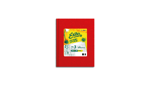 [100965] CUADERNO EXITO E3 FORRADO 100H ROJO CUADRICULADO
