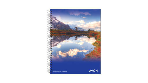 [103121] CUADERNO AVON CON ESPIRAL 16X21 46 HOJAS RAYADO