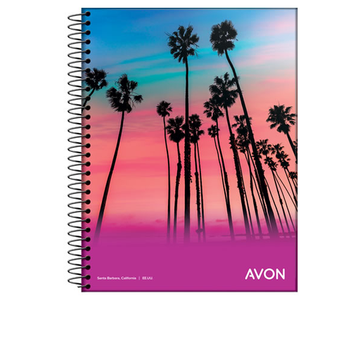 [103124] CUADERNO AVON CON ESPIRAL 16X21 84H CUADRICULADO