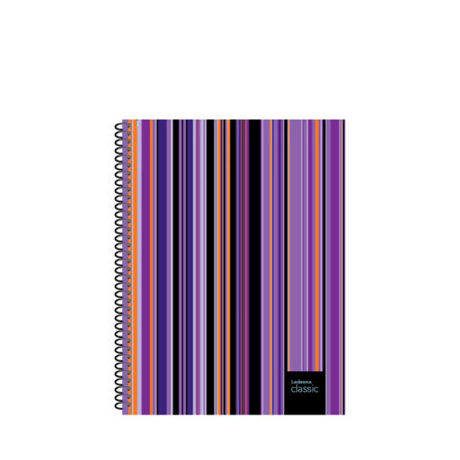 [103969] CUADERNO LEDESMA CLASSIC TAPA DURA 16X21 120 HOJAS METALIZADO RAYADO