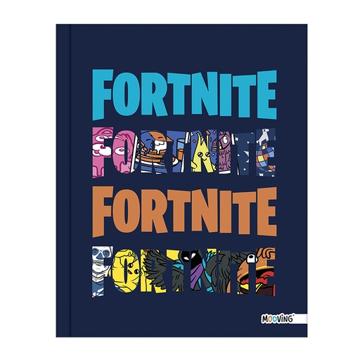 [0736-02608] CUADERNO MOOVING 19.5X24 TAPA DURA 48 HOJAS FORTNITE