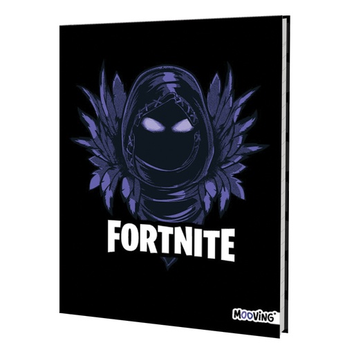 [0736-02611] CUADERNO MOOVING 16X21 TAPA DURA COSIDO 48 HOJAS FORTNITE