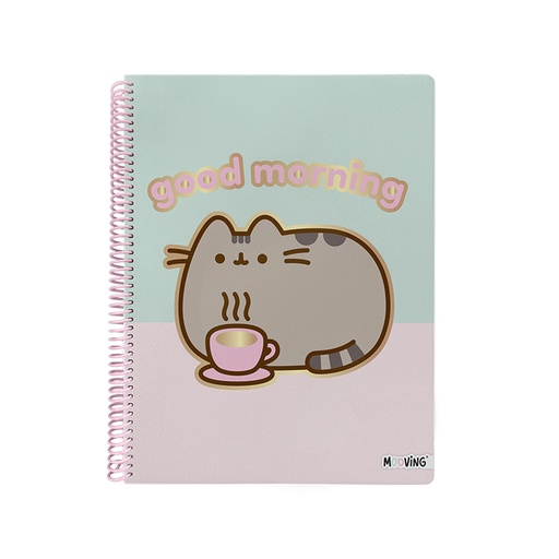 [1208207] CUADERNO MOOVING A4 UNIVERSITARIO 80H PUSHEEN RAYADO