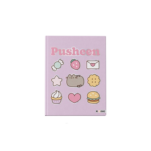 [1203207] CUADERNO MOOVING 16X21 TAPA DURA COSIDO 48 HOJAS PUSHEEN