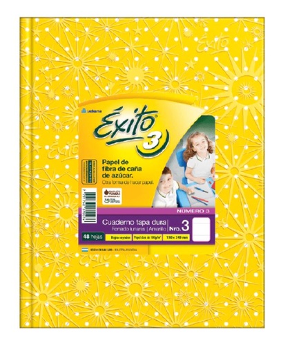 [100970] CUADERNO EXITO E3 LUNAR 48H AMARILLO RAYADO