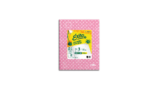 [100972] CUADERNO EXITO E3 LUNAR 48H ROSA RAYADO