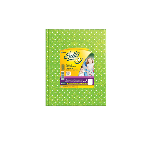 [100975] CUADERNO EXITO E3 LUNAR 48H VERDE MANZANA RAYADO