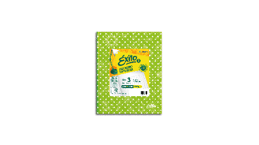 [100975] CUADERNO EXITO E3 LUNAR 48H VERDE MANZANA RAYADO