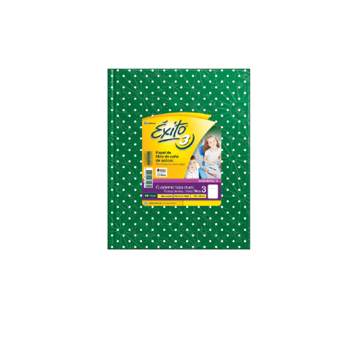 [100978] CUADERNO EXITO E3 LUNAR 48H VERDE RAYADO