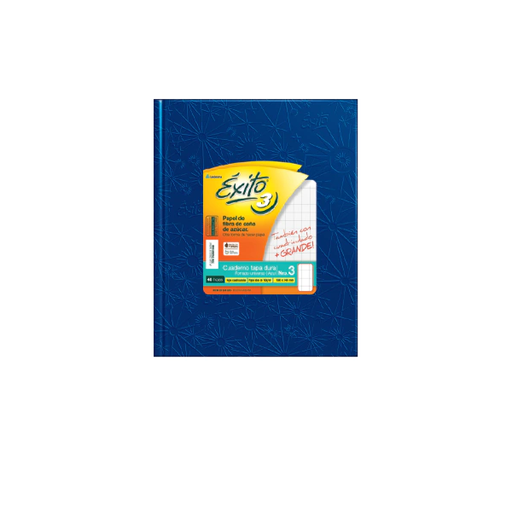 [103263] CUADERNO EXITO E3 FORRADO 48H AZUL CUADRO GRANDE