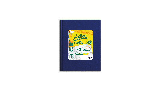 [103263] CUADERNO EXITO E3 FORRADO 48H AZUL CUADRO GRANDE