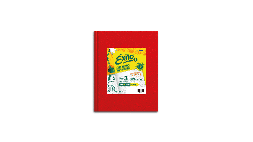 [103264] CUADERNO EXITO E3 FORRADO 48H ROJO CUADRO GRANDE
