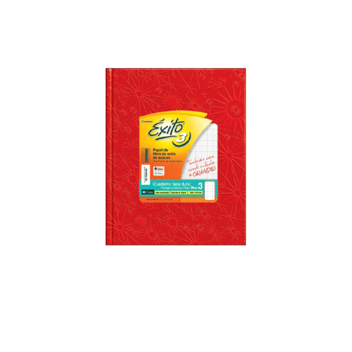 [103264] CUADERNO EXITO E3 FORRADO 48H ROJO CUADRO GRANDE