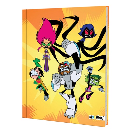 [0736-02968] CUADERNO MOOVING TAPA DURA 16X21 48H JOVENES TITANES EN ACC