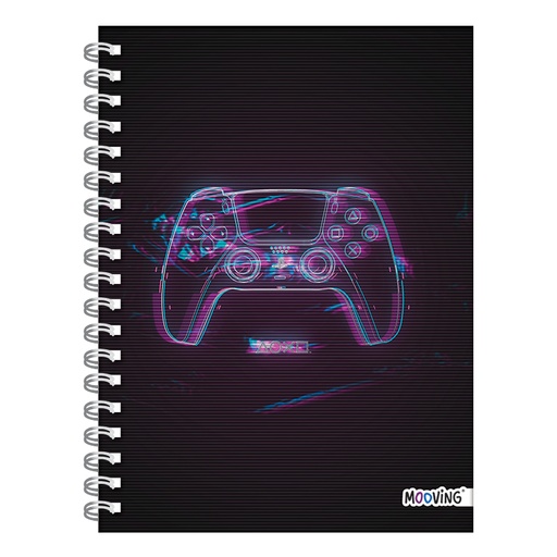 [0736-02970] CUADERNO MOOVING TAPA DURA CON ESPIRAL 16X21 80H PLAYSTATION