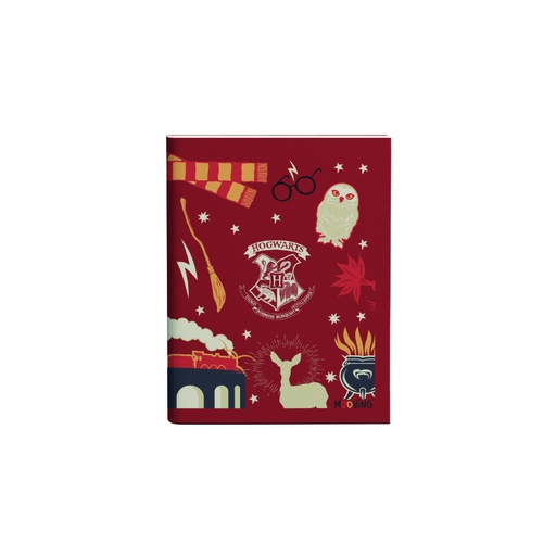 [1202222] CUADERNO MOOVING 16X21 TAPA FLEXIBLE ABROCHADO 48 HOJAS HARRY POTTER