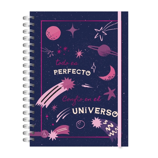 [1014] CUADERNO RY A5 ANILLADO 15x21cm 80 HOJAS RAYADAS LINEA UNIVERSO 1014