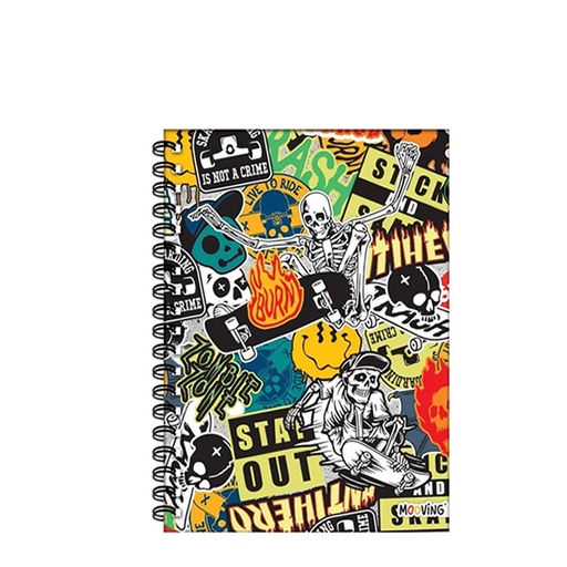 [0736-03173] CUADERNO MOOVING 16X21 TAPA DURA CON ESPIRAL 80H BLACK MOOD