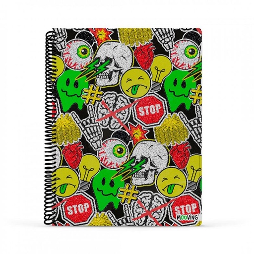 [1208236] CUADERNO MOOVING A4 UNIVERSITARIO 80H BLACK MOOD