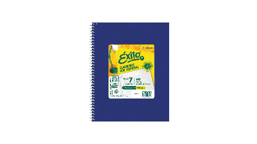 [101990] CUADERNO EXITO E7 ESPIRAL 21X27 100H AZUL CUADRICULADO