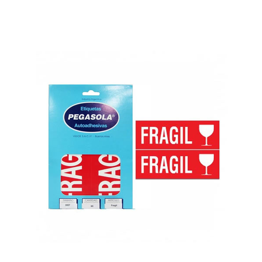 [0758-00135] ETIQUETAS PEGASOLA 160X60MM FRAGIL CAJA