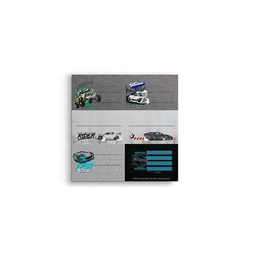 [1301140] ETIQUETAS MOOVING RAPIDO Y FURIOSO 2PLANCHAS X6
