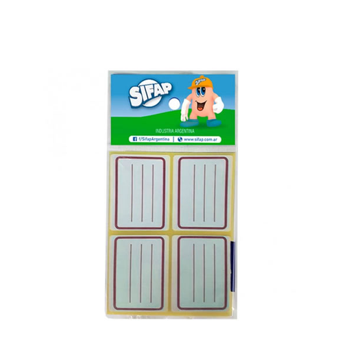 [9001000001] ETIQUETAS SIFAP ESCOLAR X24 ROJO