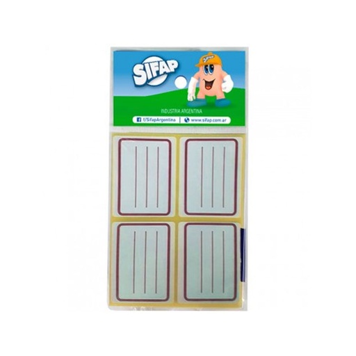 [9001000001] ETIQUETAS SIFAP ESCOLAR X24 ROJO