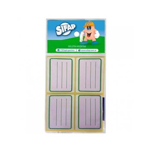 [9001000021] ETIQUETAS SIFAP ESCOLAR X24 VERDE
