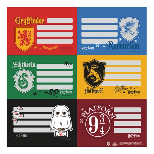[1301222] ETIQUETAS MOOVING 2 PLANCHAS X6 HARRY POTTER