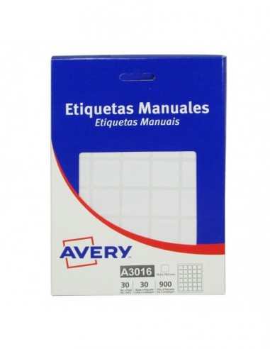 [A3016] ETIQUETAS AVERY 3016 19.4X19.4MM BLANCAS 30H
