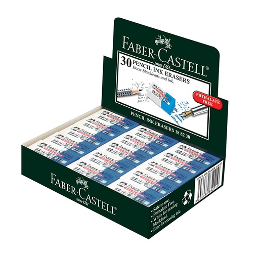 [188230] GOMA FABER ERASER 7082 CAJA X30 LAPIZ/TINTA