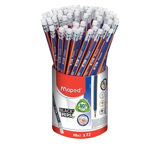 [851859] LAPIZ GRAFITO MAPED PLASTICO HB X72 CON GOMA