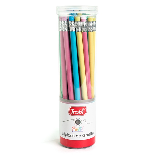 [TR7901] LAPIZ GRAFITO TRABI CON GOMA PASTEL X36 HB