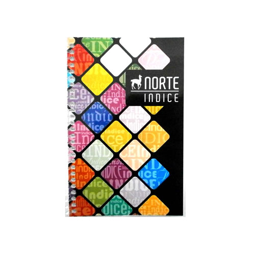 [34080] LIBRETA NORTE Nº4080 ESPIRAL CON INDICE 11X17CM 40 HOJAS RAYADO