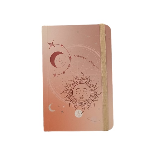 [1007] LIBRETA RY CON ELASTICO 9.5X14.5 80 HOJAS RAYADAS UNIVERSO 1007