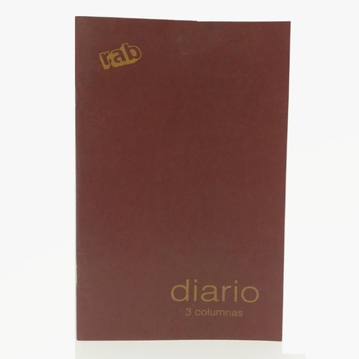 [2233/D3] LIBRO RAB CONTABILIDAD DIARIO TAPA FLEXIBLE 3 COLUMNAS 40 PAGINAS