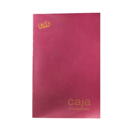 [1726/C2] LIBRO RAB CONTABILIDAD CAJA TAPA FLEXIBLE 2 COLUMNAS 19 FOLIOS
