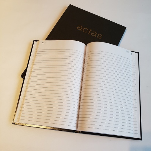 [2224/A] LIBRO RAB ACTA TAPA DURA NEGRA 200 PAGINAS