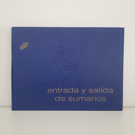 [77001] LIBRO RAB ENTRADA Y SALIDA DE SUMARIO TAPA DURA 99 FOLIOS