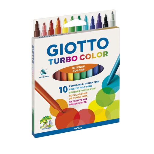 [040100ES] MARCADOR GIOTTO TURBO COLOR X10 SURTIDOS