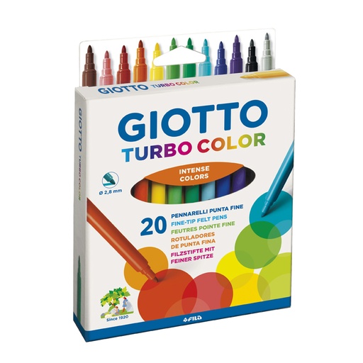 [040200ES] MARCADOR GIOTTO TURBO COLOR X20 SURTIDOS
