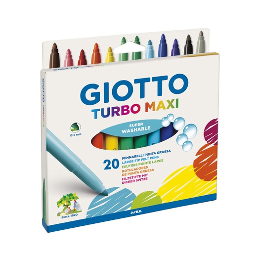 [455000ES] MARCADOR GIOTTO TURBO MAXI X 20 SURTIDOS